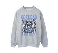 Star Wars - "Mandalorian Best Dad Galaxy" Sweatshirt für Herren (Grau) XL