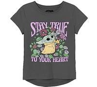 STAR WARS Mandalorian Grogu The Child T-Shirt Mädchen 4-16, Schwarz, 7-8