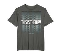 Star Wars Mandalorian Stacked This Is The Way Grey & White T-Shirt
