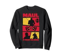 Star Wars Maul Shadow Lord Maul It Must Be Done 4 Panel Shot Sweatshirt
