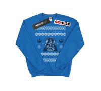 Star Wars Mens Christmas Darth Vader Fair Isle Sweatshirt (Bleu royal) S