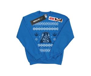 Star Wars Mens Christmas Darth Vader Fair Isle Sweatshirt (Bleu royal) S