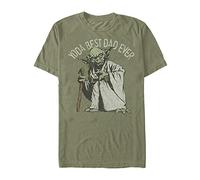 Star Wars Men's Yoda Best Dad Ever Military Green T-Shirt