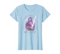Star Wars: Obi-Wan Kenobi No Such Thing As Luck Portrait T-Shirt, Damen, Himmelblau, XXL