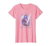 Star Wars: Obi-Wan Kenobi No Such Thing As Luck Portrait T-Shirt, Damen, Rosa, XL