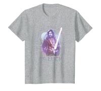 Star Wars: Obi-Wan Kenobi No Such Thing As Luck Portrait T-Shirt, Kinder, Grau Meliert, 92