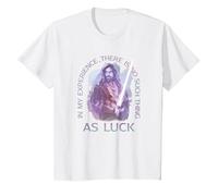 Star Wars: Obi-Wan Kenobi No Such Thing As Luck Portrait T-Shirt, Kinder, Weiß, 152