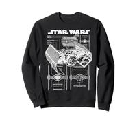 Star Wars Original Trilogy Tie Fighter Blue Print Schematics Sweatshirt