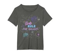 Star Wars Outer Space Girls Rule The Galaxy T-Shirt T-Shirt, Damen Große Größen, Anthrazit, 6X