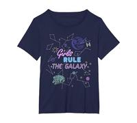 Star Wars Outer Space Girls Rule The Galaxy T-Shirt T-Shirt, Damen Große Größen, Marineblau, 6X
