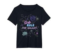 Star Wars Outer Space Girls Rule The Galaxy T-Shirt T-Shirt, Damen Große Größen, Schwarz, 2X