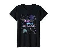 Star Wars Outer Space Girls Rule the Galaxy T-Shirt T-Shirt, Damen, Schwarz, XS