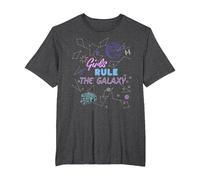Star Wars Outer Space Girls Rule The Galaxy T-Shirt T-Shirt, Herren Große Größen, Anthrazit Meliert, 5X Tall