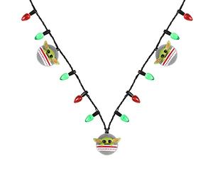 Star Wars Peers Hardy Baby Yoda grün weiß und rot blinkende Lichter Weihnachten Halskette NH00947L-30, Einheitsgröße, Kunststoff