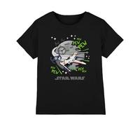 Star Wars Pew Pew Xwing Kinder T-Shirt, Schwarz, 9-11 J