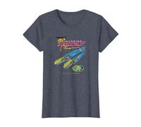 Star Wars Pod Racing Champion Neon Space Racer T-Shirt, Damen, Blau Meliert, S