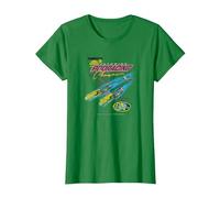 Star Wars Pod Racing Champion Neon Space Racer T-Shirt, Damen, Dunkelgrün, S