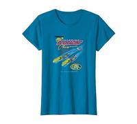 Star Wars Pod Racing Champion Neon Space Racer T-Shirt, Damen, Saphir, XL