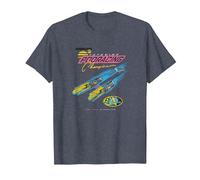 Star Wars Pod Racing Champion Neon Space Racer T-Shirt, Herren, Blau Meliert, XXL