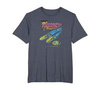 Star Wars Pod Racing Champion Neon Space Racer T-Shirt, Herren Große Größen, Blau Meliert, 4X Tall