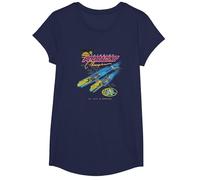 Star Wars Pod Racing Champion Neon Space Racer T-Shirt, Mädchen, Marineblau, XS