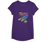 Star Wars Pod Racing Champion Neon Space Racer T-Shirt, Mädchen, Violett, XS