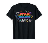 Star Wars Pride Rainbow Logo with Galactic Doodles T-Shirt