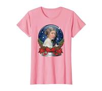 Star Wars Princess Leia I Love You Snow Globe Holiday T-Shirt, Damen, Rosa, XXL