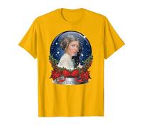Star Wars Princess Leia I Love You Snow Globe Holiday T-Shirt, Herren, Leuchtendes Gold, XXL