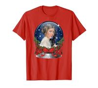 Star Wars Princess Leia I Love You Snow Globe Holiday T-Shirt, Herren, Rot, XXL