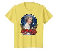 Star Wars Princess Leia I Love You Snow Globe Holiday T-Shirt, Kinder, Gelb, 140