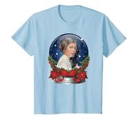 Star Wars Princess Leia I Love You Snow Globe Holiday T-Shirt, Kinder, Himmelblau, 140