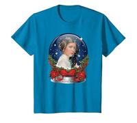 Star Wars Princess Leia I Love You Snow Globe Holiday T-Shirt, Kinder, Saphir, 116
