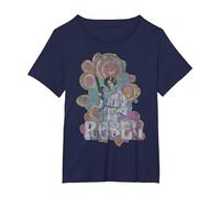 Star Wars Princess Leia Retro Rebel T-Shirt, Damen Große Größen, Marineblau, 4X