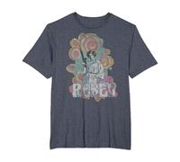 Star Wars Princess Leia Retro Rebel T-Shirt, Herren Große Größen, Blau Meliert, 5X Tall