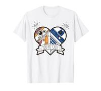 Star Wars R2-D2 BB-8 Droid Heart Valentine's Day T-Shirt T-Shirt