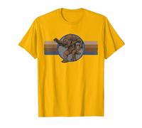 Star Wars Rancor Retro Vintage Striped Graphic T-Shirt T-Shirt, Herren, Leuchtendes Gold, 3XL