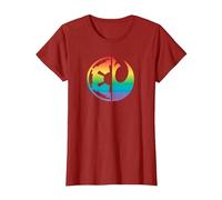 Star Wars Rebel Alliance and Galactic Empire Pride T-Shirt, Damen, Cranberry, XL