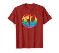 Star Wars Rebel Alliance and Galactic Empire Pride T-Shirt, Herren, Cranberry, XXL