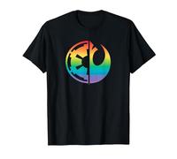 Star Wars Rebel Alliance and Galactic Empire Pride T-Shirt, Herren, Schwarz, L