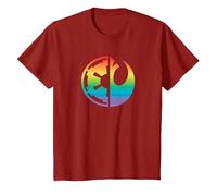 Star Wars Rebel Alliance and Galactic Empire Pride T-Shirt, Kinder, Cranberry, 116