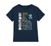 Star Wars Rebel Droids Unisex Kids T Shirt, Navy, 3-4 Years