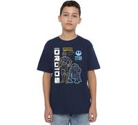 Star Wars Rebel Droids Unisex Kids T Shirt, Navy, 7-8 Years