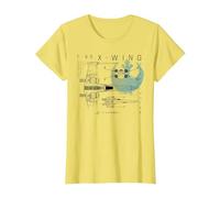 Star Wars Rebel X-Wing Starfighter Schematic T-Shirt, Damen, Gelb, S