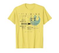 Star Wars Rebel X-Wing Starfighter Schematic T-Shirt, Herren, Gelb, M