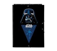 Star Wars Rebellion Ordner mit 3 Klappen, ideal für Kinder verschiedener Altersgruppen, bequem und vielseitig, Qualität und Widerstandsfähigkeit, 26 x 36,5 cm, Schwarz, M, Casual