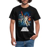 Star Wars Retro Motiv Männer T-Shirt, XXL, Schwarz