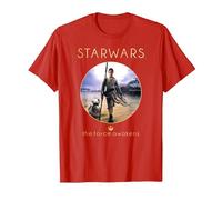 Star Wars Rey BB-8 Episode 7 Jakku Poster Graphic T-Shirt T-Shirt, Herren, Rot, XXL