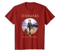 Star Wars Rey BB-8 Episode 7 Jakku Poster Graphic T-Shirt T-Shirt, Kinder, Cranberry, 140