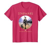 Star Wars Rey BB-8 Episode 7 Jakku Poster Graphic T-Shirt T-Shirt, Kinder, Rot Meliert, 116